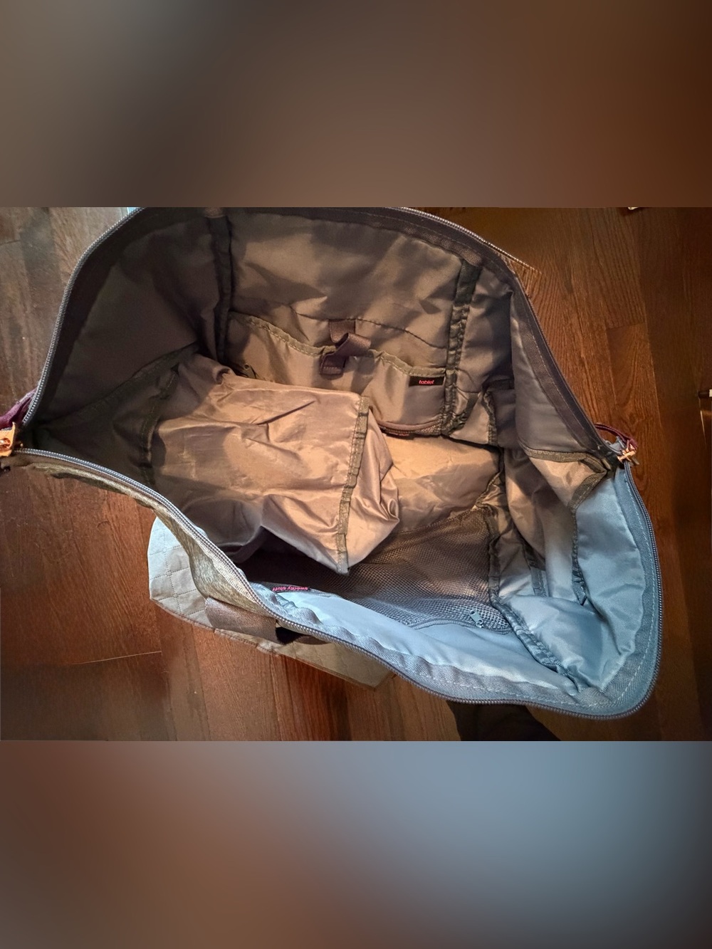 adidas Gray Duffel Shoulder Bag with Maroon Strap - Picture 8 of 14